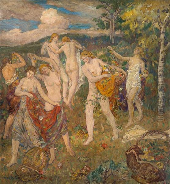 Summer Allegory Oil Painting by Karel Spillar