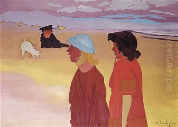 Girls On The Beach Oil Painting by Leon Spilliaert