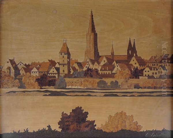 Ansicht Von Ulm Oil Painting by Charles Spindler