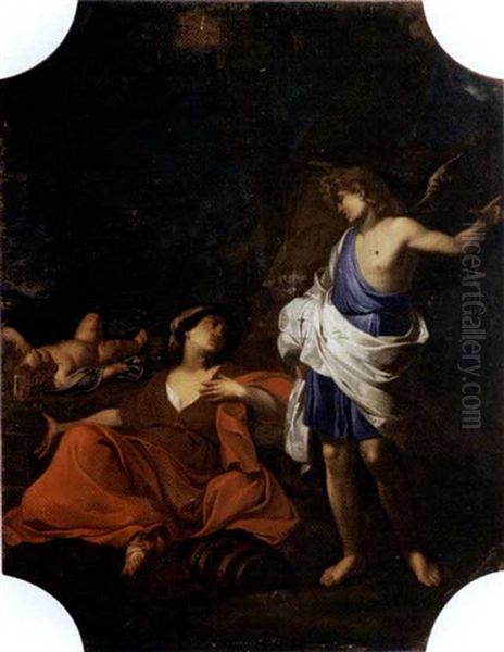 Agar E L'angelo Oil Painting by Giovanni Battista Spinelli