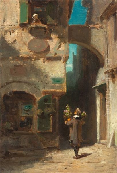 The Well-wisher Oil Painting by Carl Spitzweg