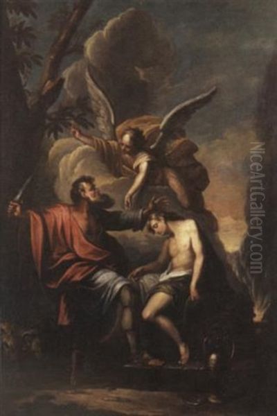 The Sacrifice Of Isaac Oil Painting by Jan Jakob (Jean Jacques) Spoede