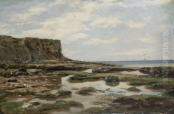 Coast At The English Channel Oil Painting by Eduard Spoerer