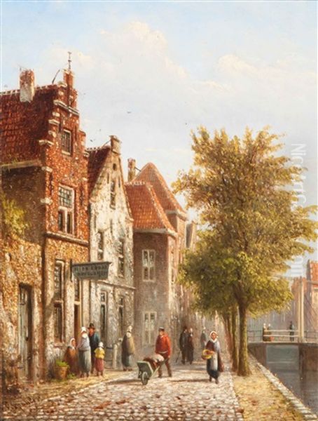 Quai Des Palmes, Amsteldam (palmgracht) by Johannes Franciscus Spohler