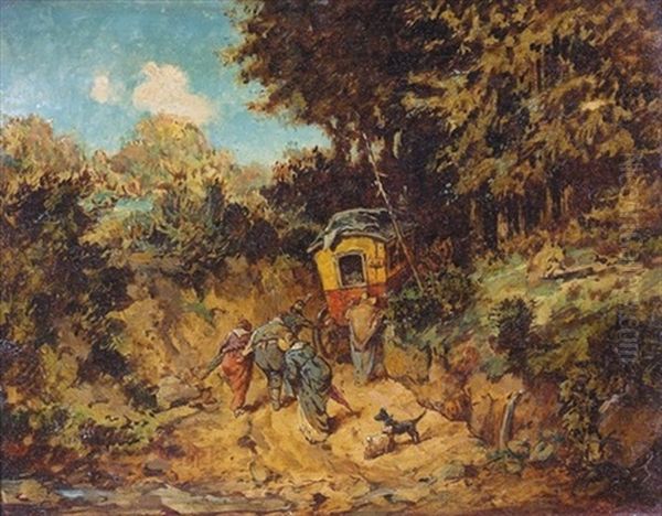 Die Postkutsche Oil Painting by Philipp Sporrer