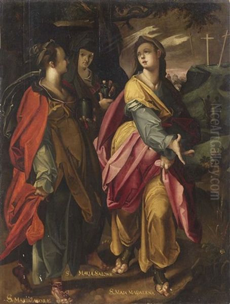 Tre Marie Ai Piedi Del Calvario by Bartholomaeus Spranger