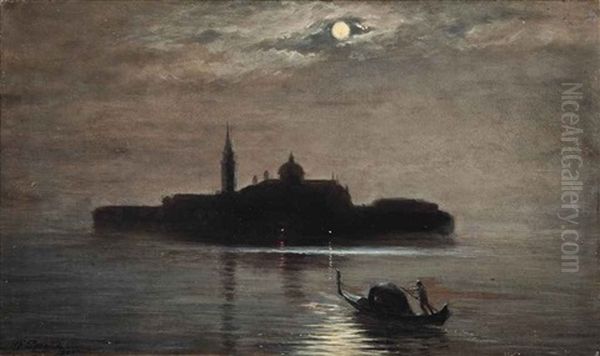 Venetian Nocturne Oil Painting by Henry Fenton Spread