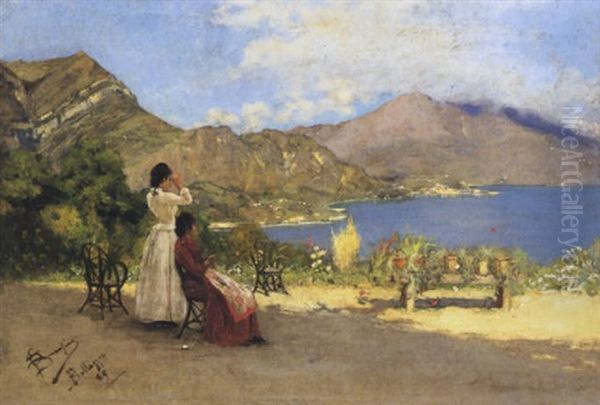 Bellagio Oil Painting by Eugenio Spreafico