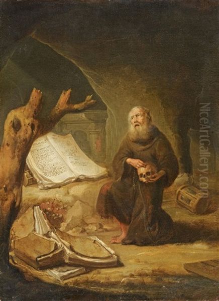 Saint Jerome In Prayer Oil Painting by Jacob van Spreeuwen