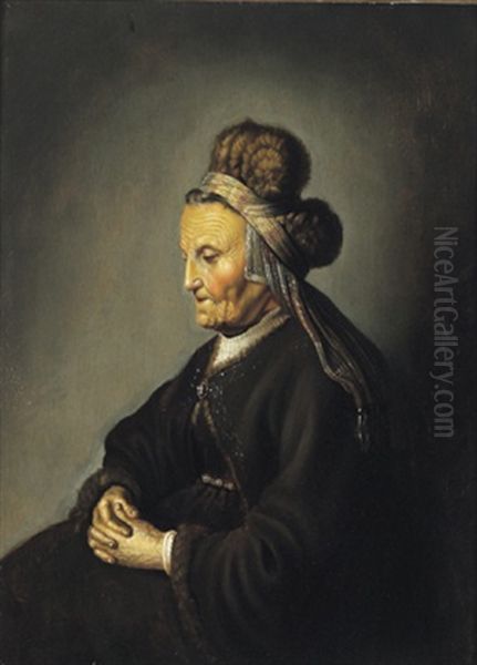 Bildnis Einer Alten Frau Im Profil Oil Painting by Jacob van Spreeuwen