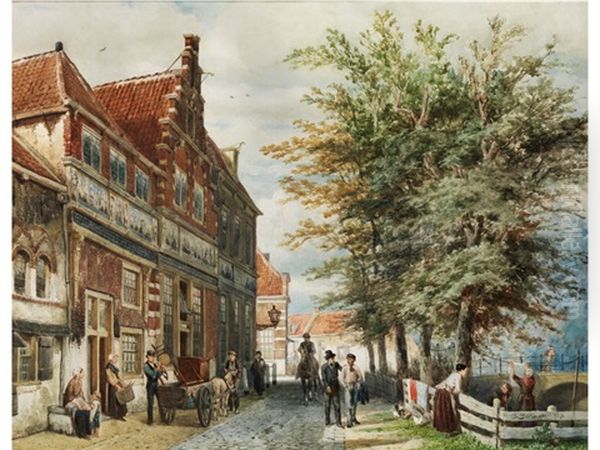 Das Bossuhuizen Zu Hoorn Oil Painting by Cornelis Springer