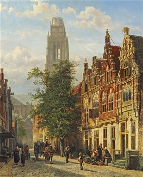 Die Sint Maartenskerk In Zaltbommel Oil Painting by Cornelis Springer