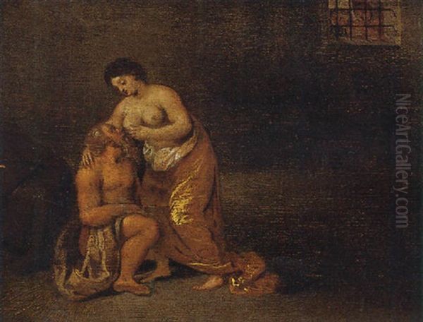 Roman Charity Oil Painting by Pieter Hendrickx Spykerman