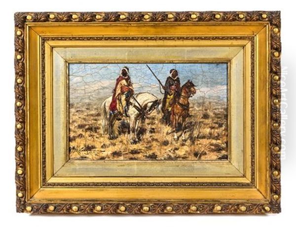 Two Bedouin Riders Oil Painting by Heinrich Maria Staackmann