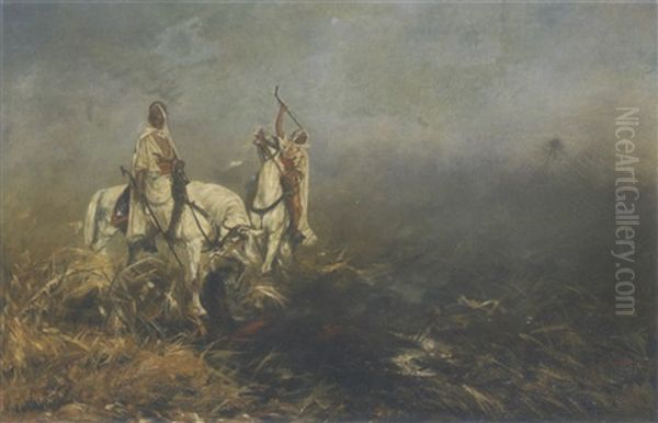 Arabische Reiter Oil Painting by Heinrich Maria Staackmann