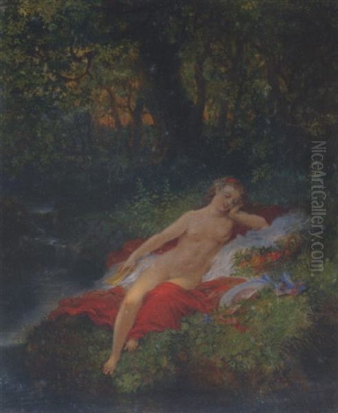 Evening Repose Oil Painting by Gustave Staal