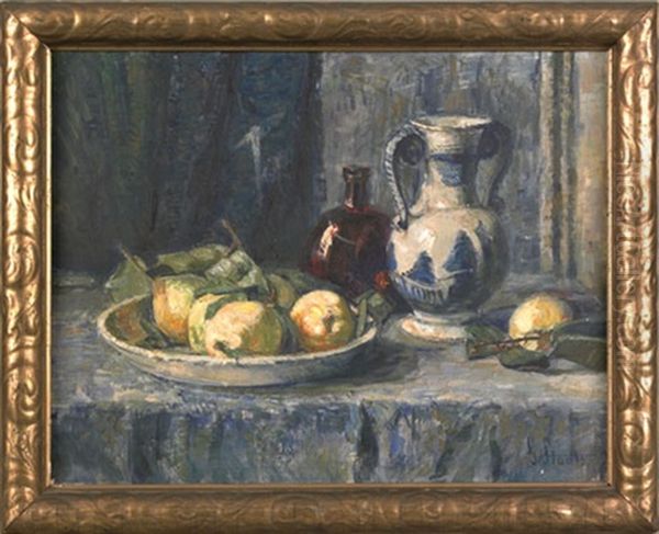 Still Life With Quinces Oil Painting by Gertrud Staats