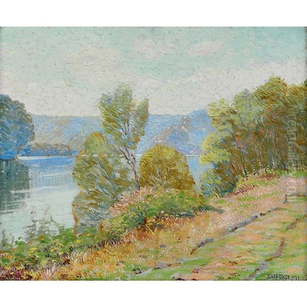 The Seine Oil Painting by John Franklin Stacey