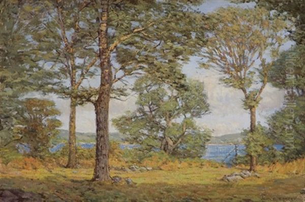 By The Fresh Water Pond Oil Painting by John Franklin Stacey