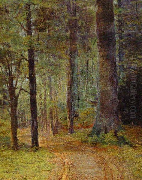 Woodland Interior Oil Painting by John Franklin Stacey