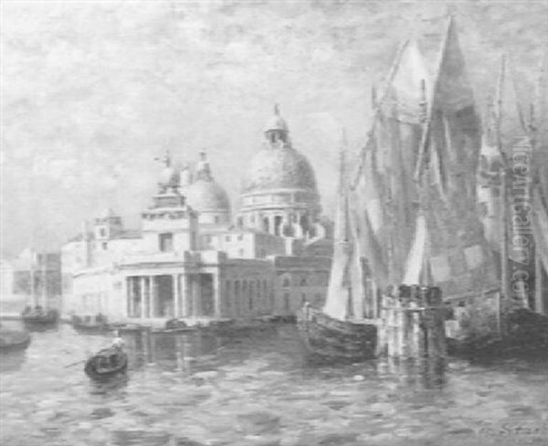 Blick Auf S.m. Salute, Venedig Oil Painting by Ernst Stache