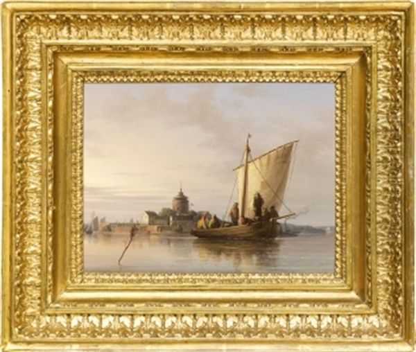 Vaxholms Fastning Oil Painting by Joseph Magnus Stack