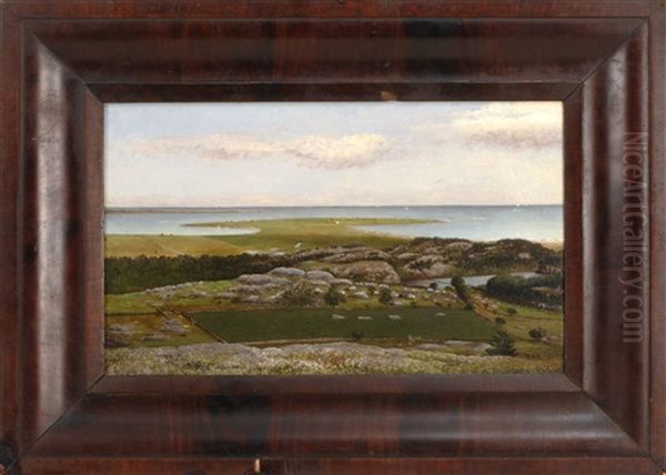 Coastal Landscape, Possibly The Brewster Flats Oil Painting by William Corning Stacy