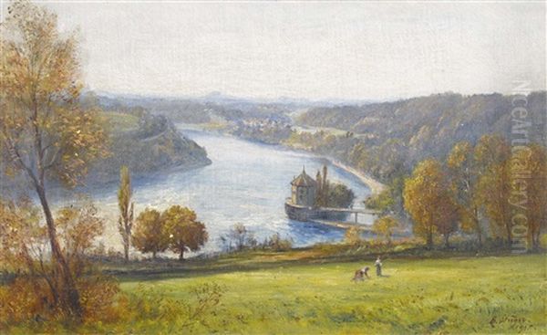 Schlossli Worth Oil Painting by Balz Staeger