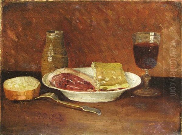 The Lunch Oil Painting by Constantin Daniel Stahi