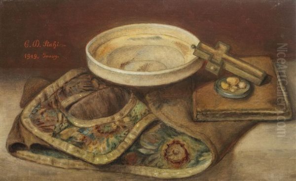 Easter Meal Oil Painting by Constantin Daniel Stahi