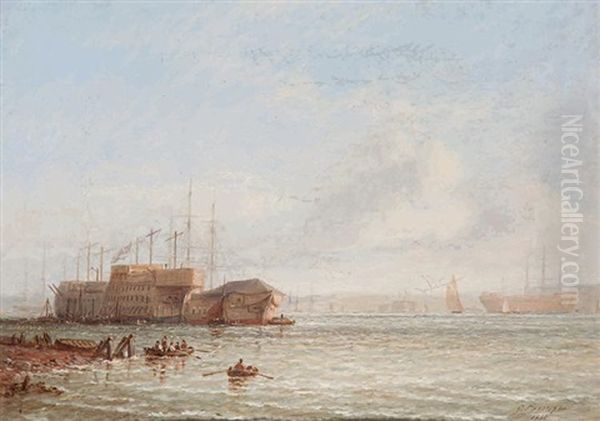 Prison Hulks Lying Off Portsmouth by George Stainton