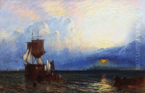 Portsmouth Harbor Oil Painting by George Stainton