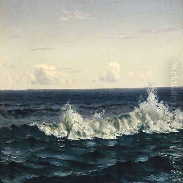 Breakers Oil Painting by Johannes Herman Brandt