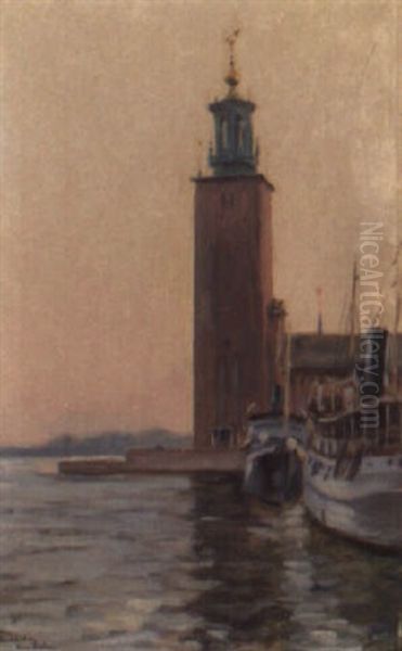 Motiv Aus Stockholm Oil Painting by Hans Stalzer