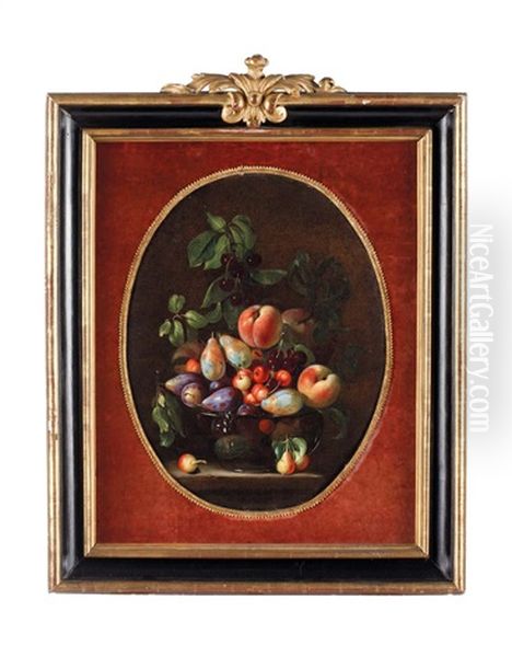 Frutti In Una Coppa Di Vetro Oil Painting by Niccolo Stanchi