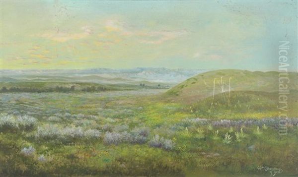 Sage Brush, Montana (half Point) by William M. Standing