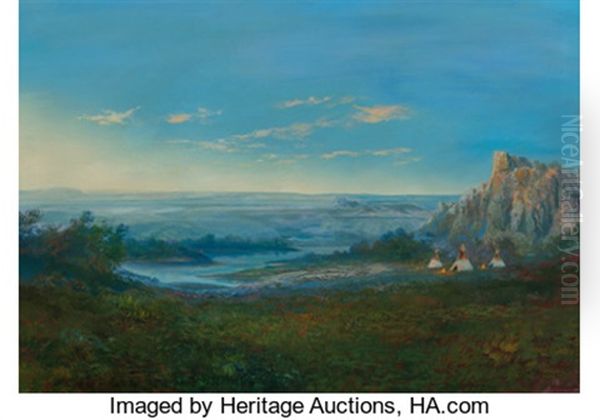 Camp At The Edge Of Evening by William M. Standing