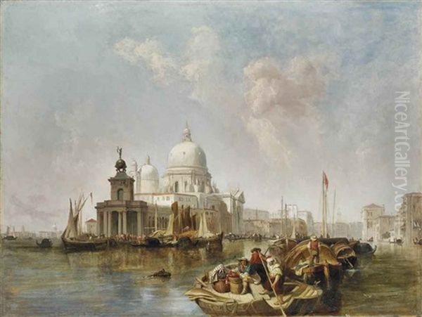 La Punta Della Dogana A Venise Oil Painting by George Clarkson Stanfield