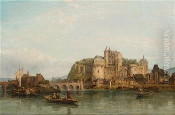 Braubach On The Rhine Oil Painting by George Clarkson Stanfield