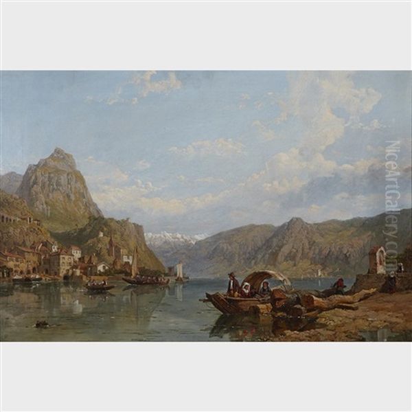 Laco Como Oil Painting by George Clarkson Stanfield