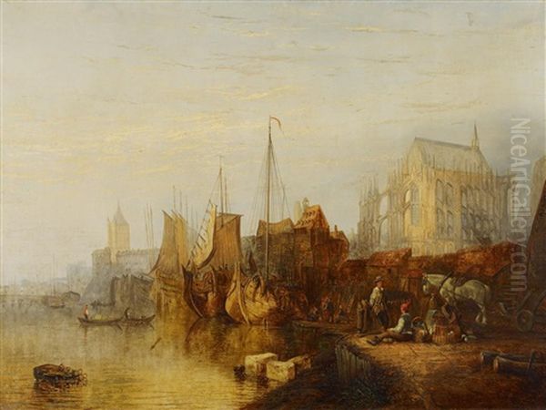 Cologne On The Rhine Oil Painting by William Clarkson Stanfield