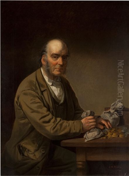 The Money Changer Oil Painting by John Mix Stanley