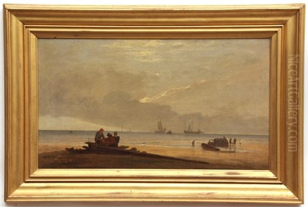 Sea Shore Morning Oil Painting by Alfred Stannard