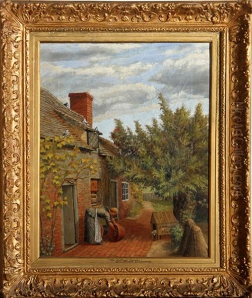 The Cottage Garden Oil Painting by Henry (Harry) Stannard