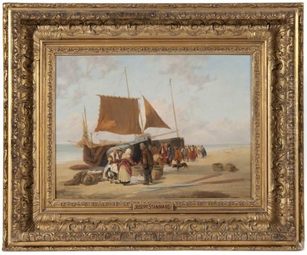 The Fish Market Oil Painting by Joseph Stannard