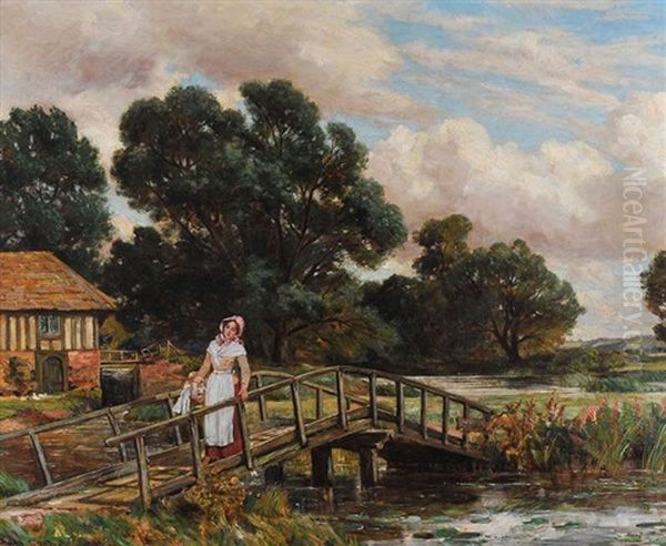 The Watermill Oil Painting by Herbert Hughes (Sir) Stanton