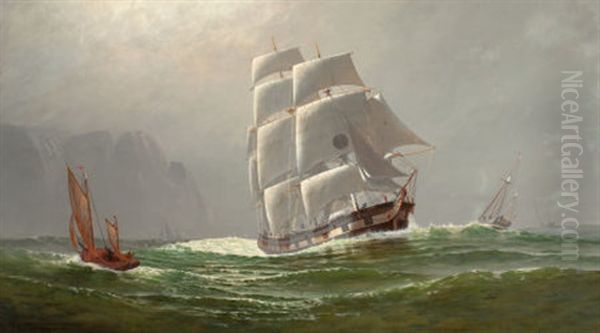 The Emigrant Ship-england Farewell Oil Painting by Franklin Stanwood