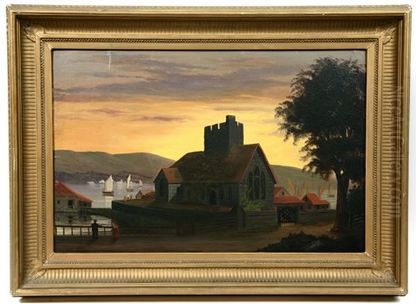 Wouldham Church Oil Painting by Franklin Stanwood