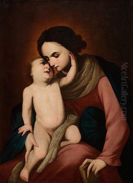 The Virgin With The Child Oil Painting by Massimo Stanzione