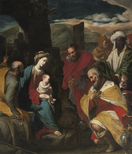 The Adoration Of The Magi by Massimo Stanzione